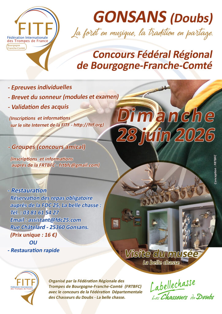 Concours Fédéral Régional de Bourgogne Franche Comté FRTBFC